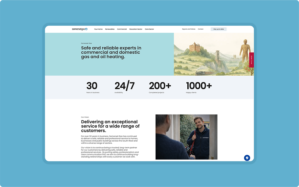 Somerset Gas website redesign by Joe Lewis Studio