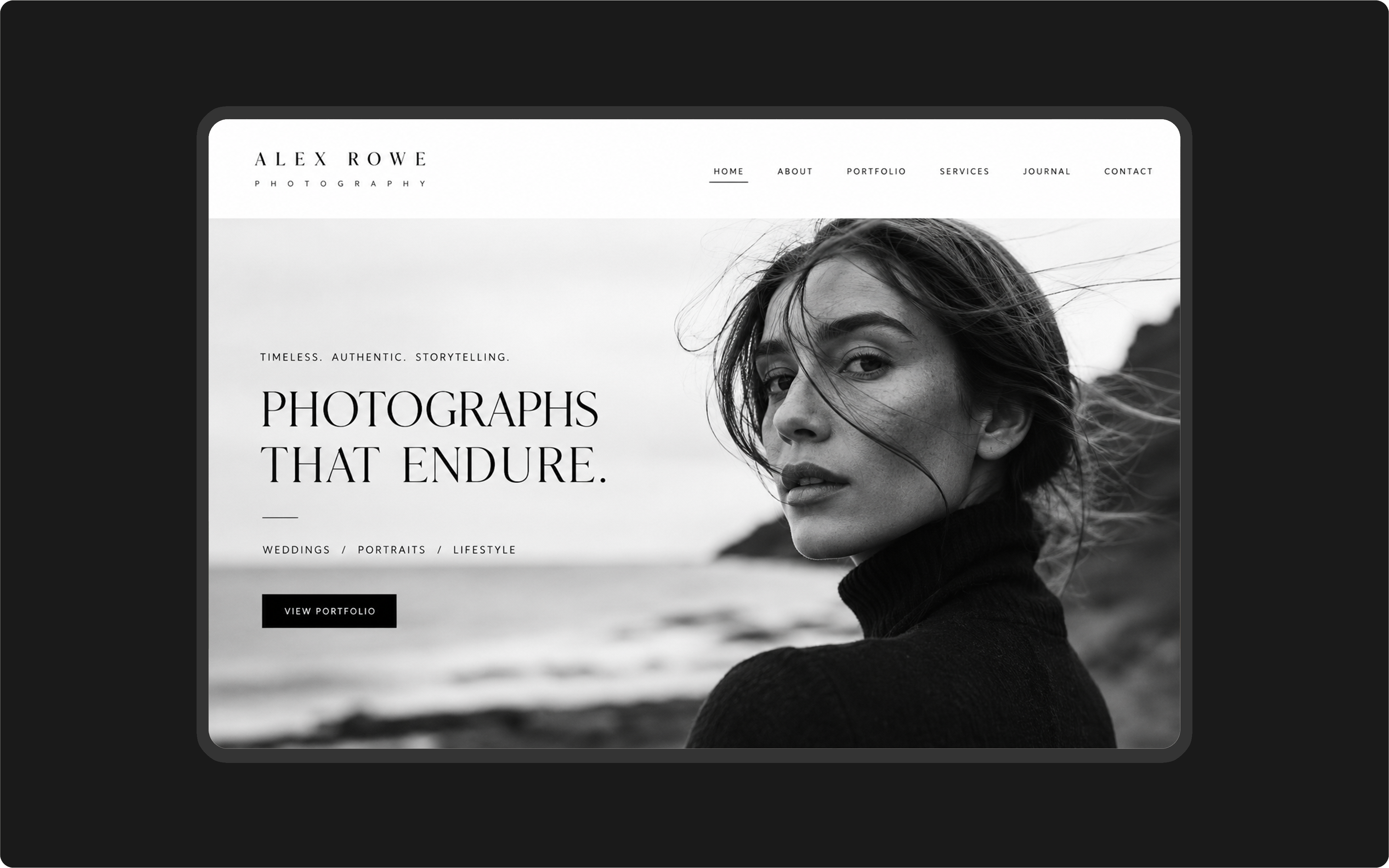 Example of a premium website designed by Joe Lewis Studio