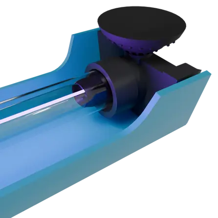 Foto com zoom do filtro IUV em funcionamento.