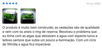 Comentário de um cliente sobre o uso do AUV
