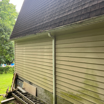 Brewster, NY soft wash house cleaning, before removal of mold and mildew