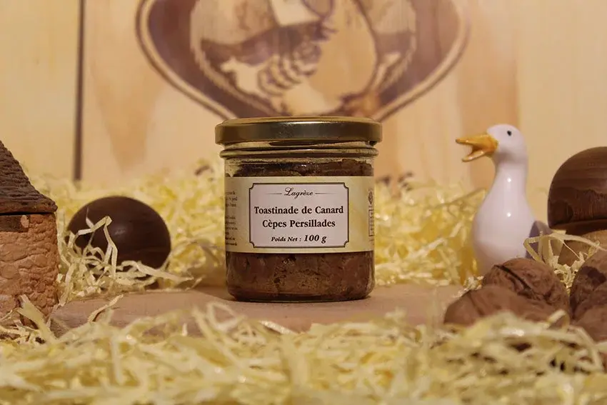 Toastinade de canard aux cèpes en persillade
