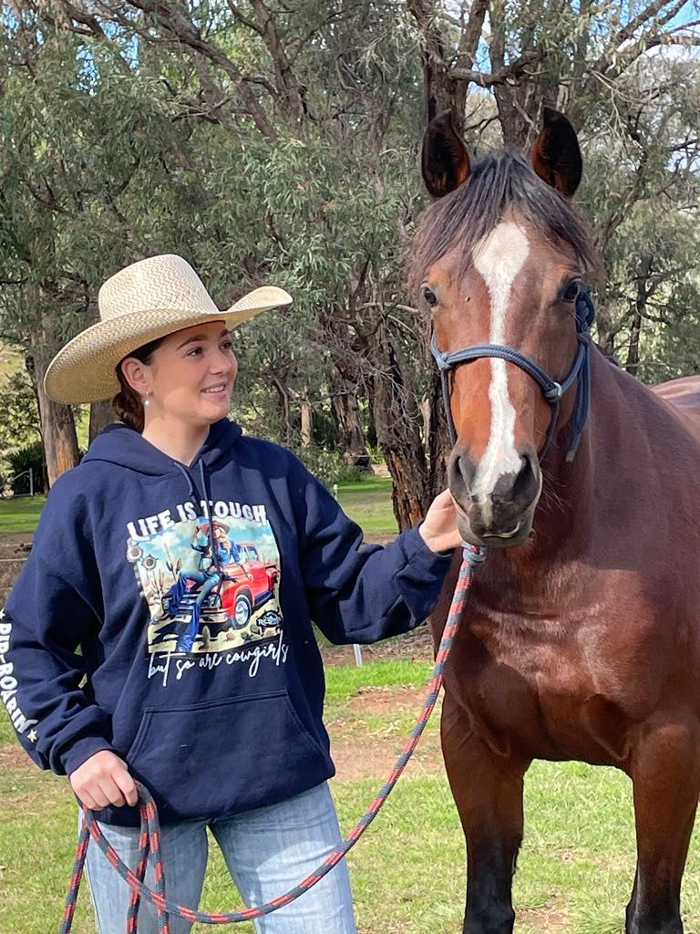 Thumbnail: Life is Tough but so are Cowgirls Hoodie