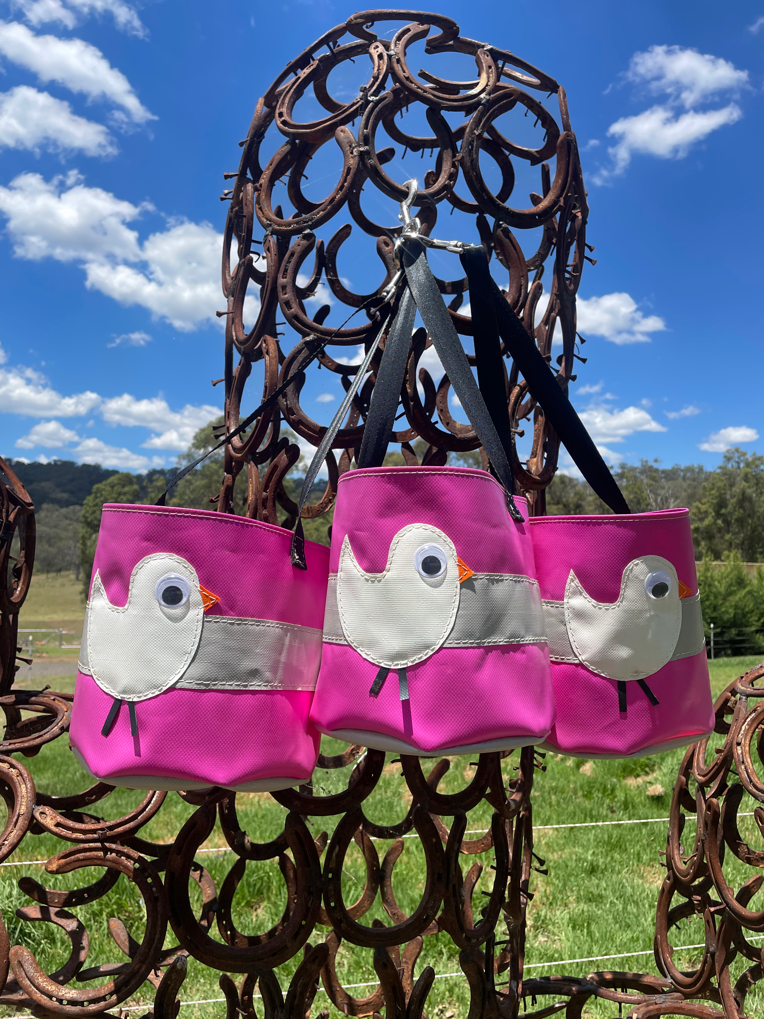 PVC Peg Bag Pink Bird