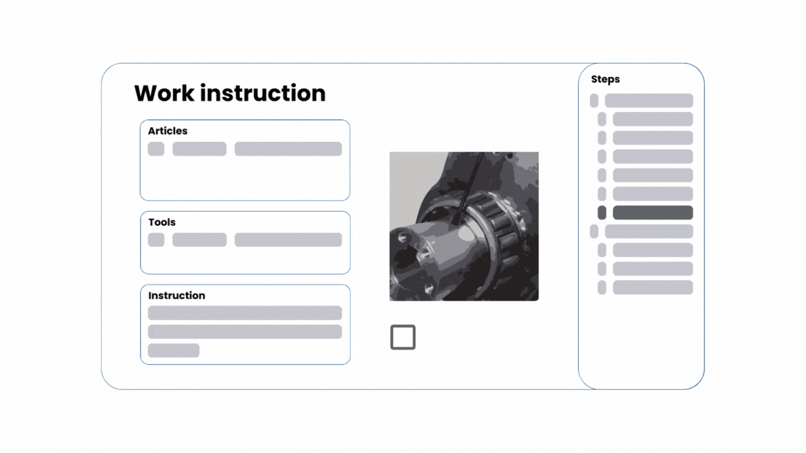 Volg werkinstructies met geïntegreerde checks