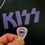 Miniature : KISS "The final show"guitar pick - blanc et violet