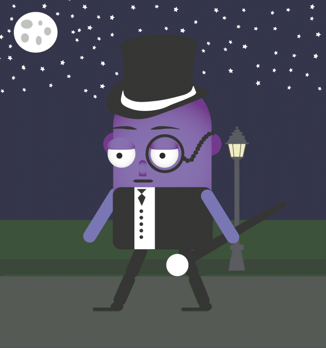 Sir Duik walking to the party Animation