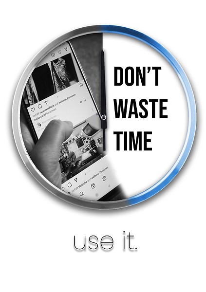 dont waste time use it poster design