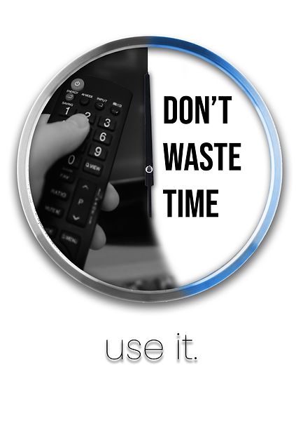 dont waste time use it poster design