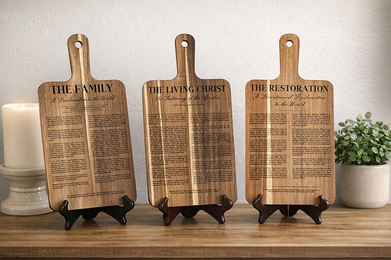 Engraved proclamations on wooden cutting