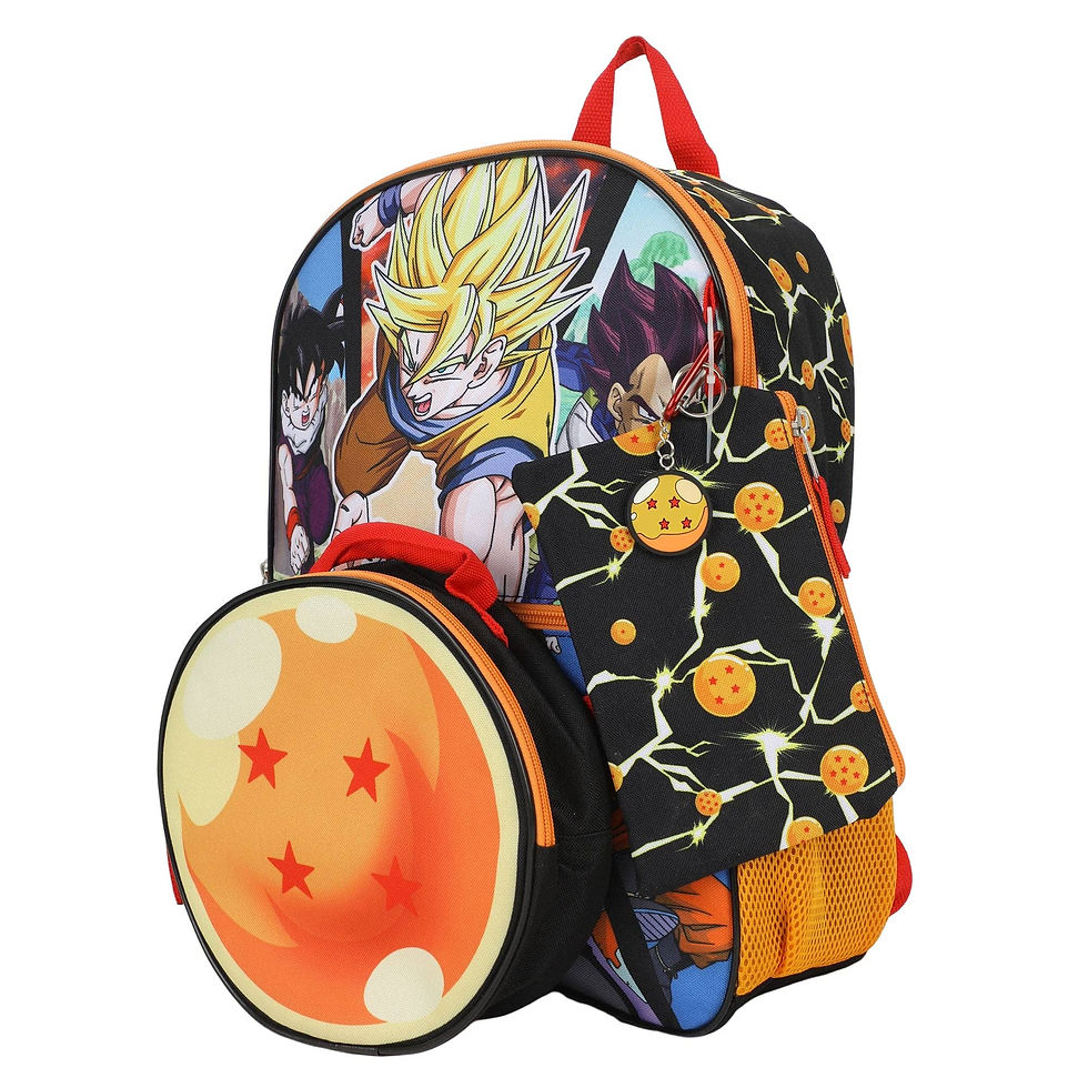Thumbnail: Dragon Ball Z Anime Heros 5-Piece 16" Backpack Set for Boys