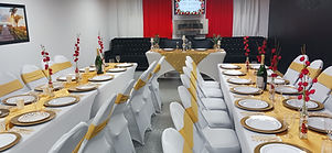 wedding reception table setup
