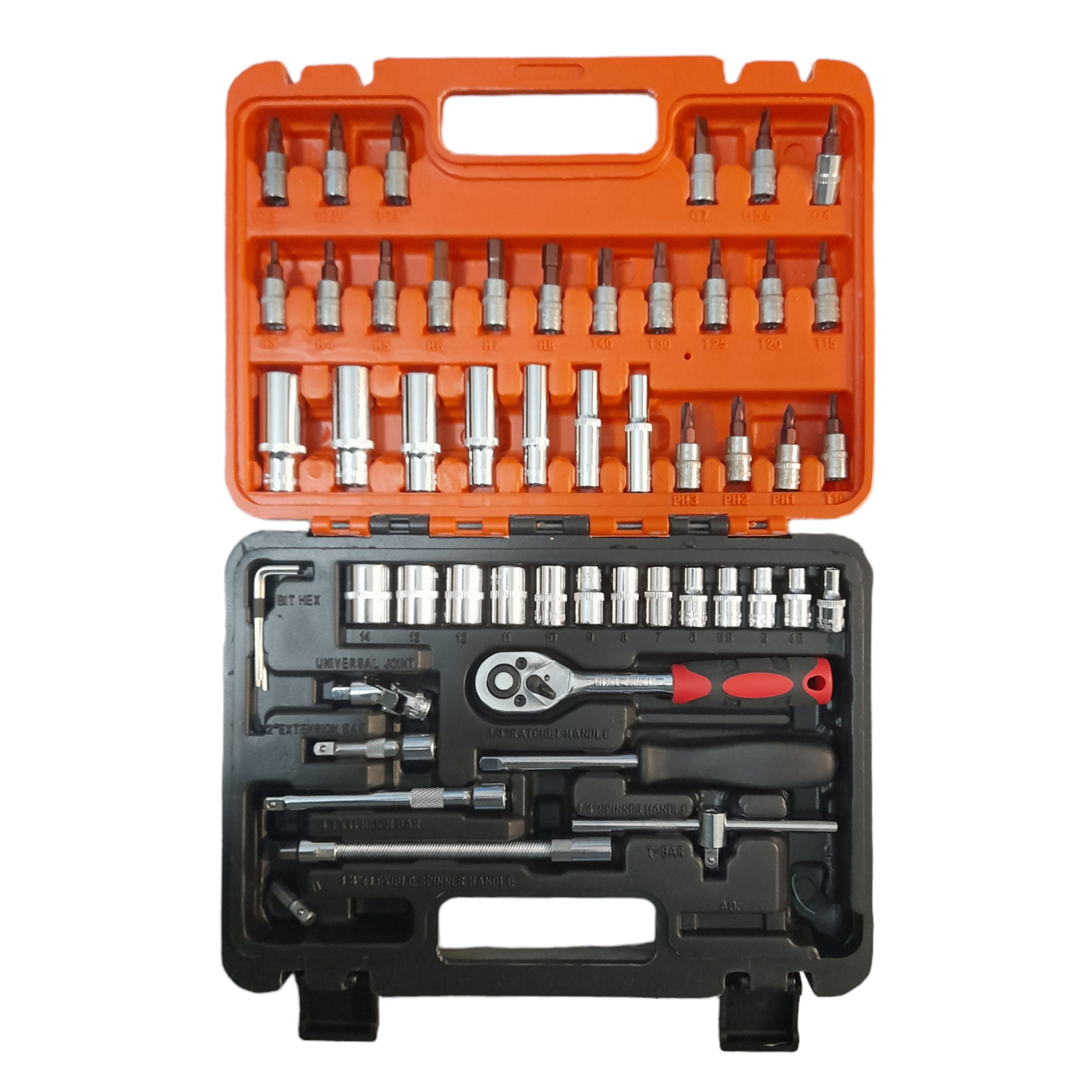 Chiavi a bussola con cricchetto set da 53pz esagonali torx in valigetta