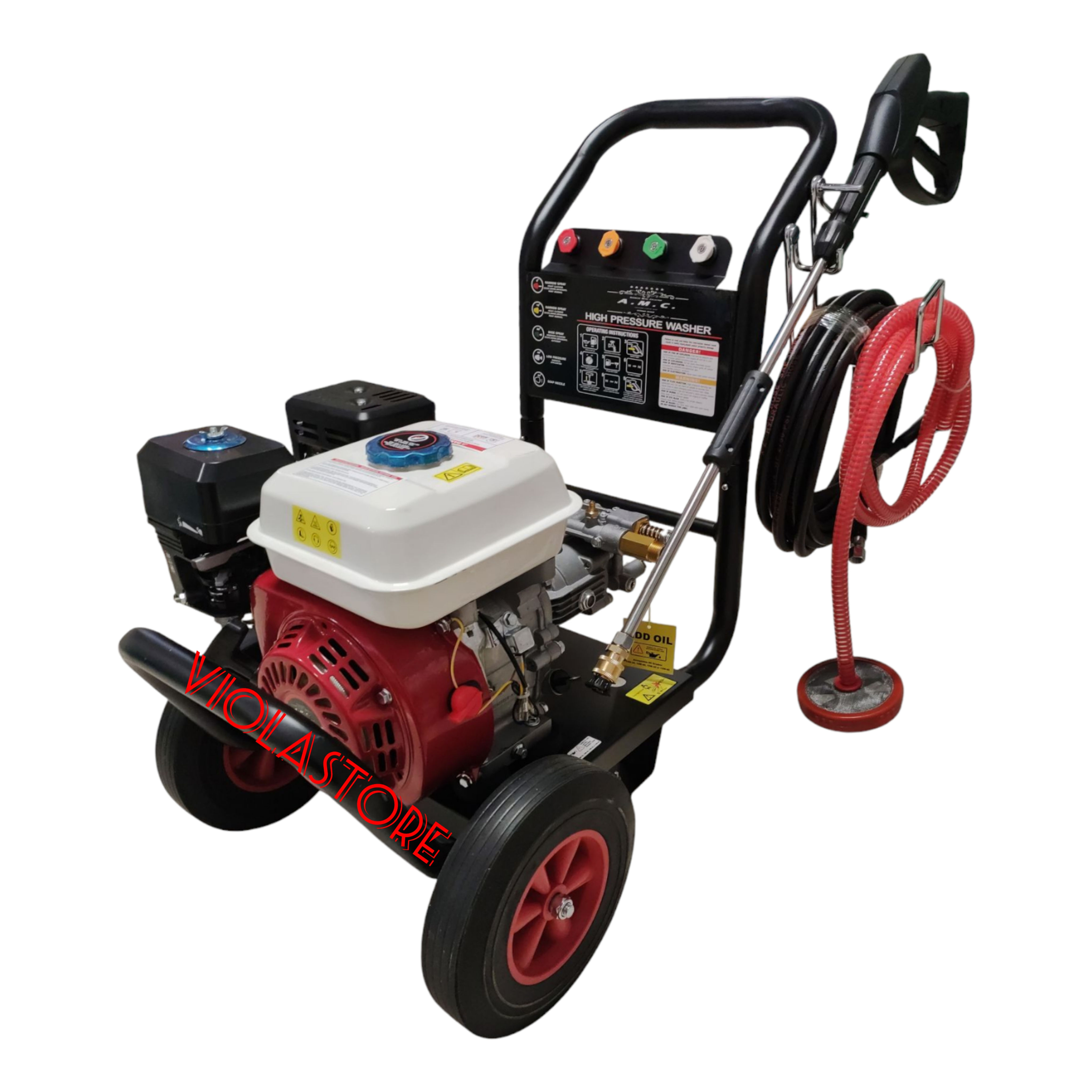 Idropulitrice a scoppio motore ohv 4 tempi benzina 7 Cv lancia a spruzzo inclusa