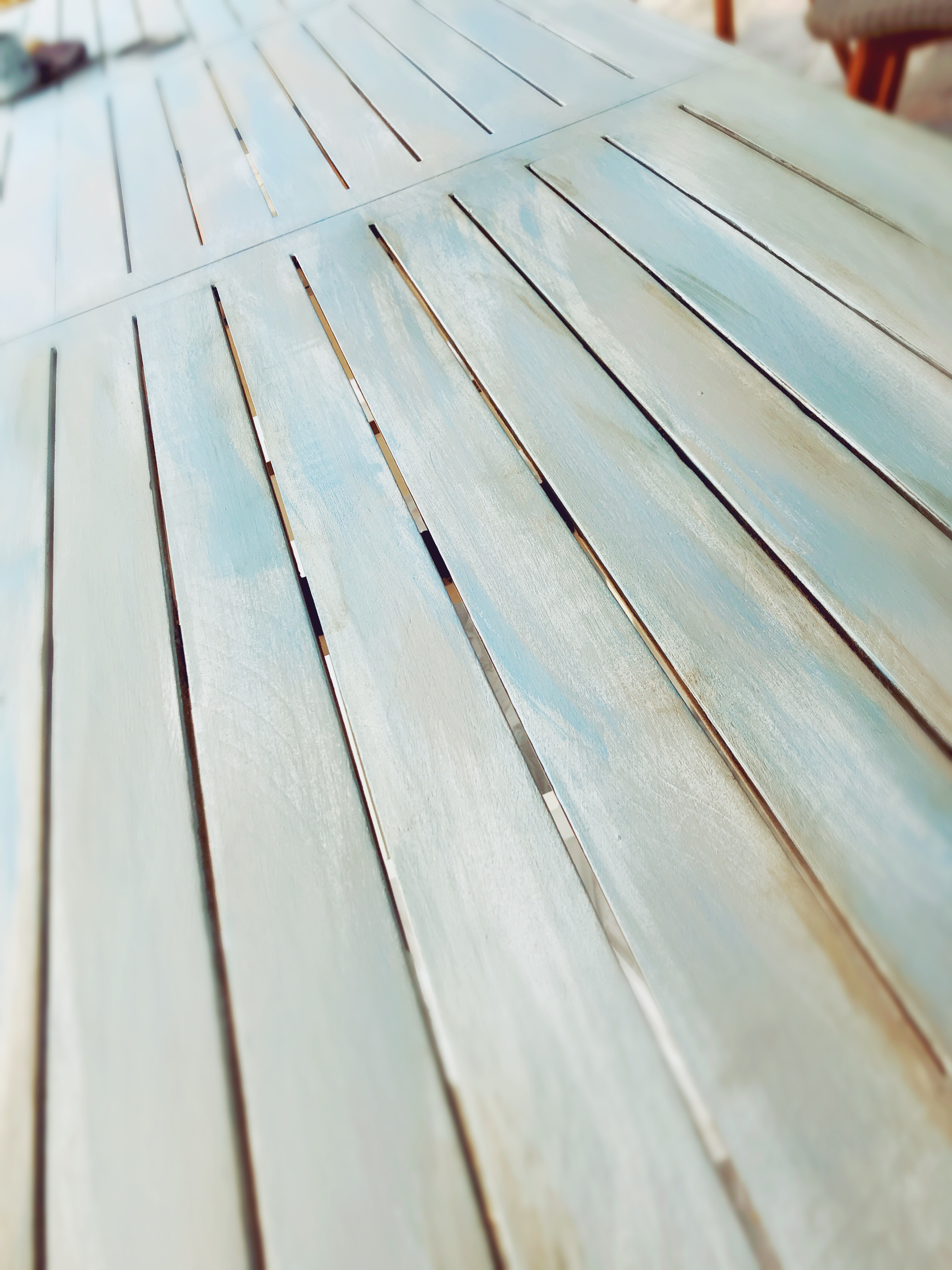 Outdoor wooden table