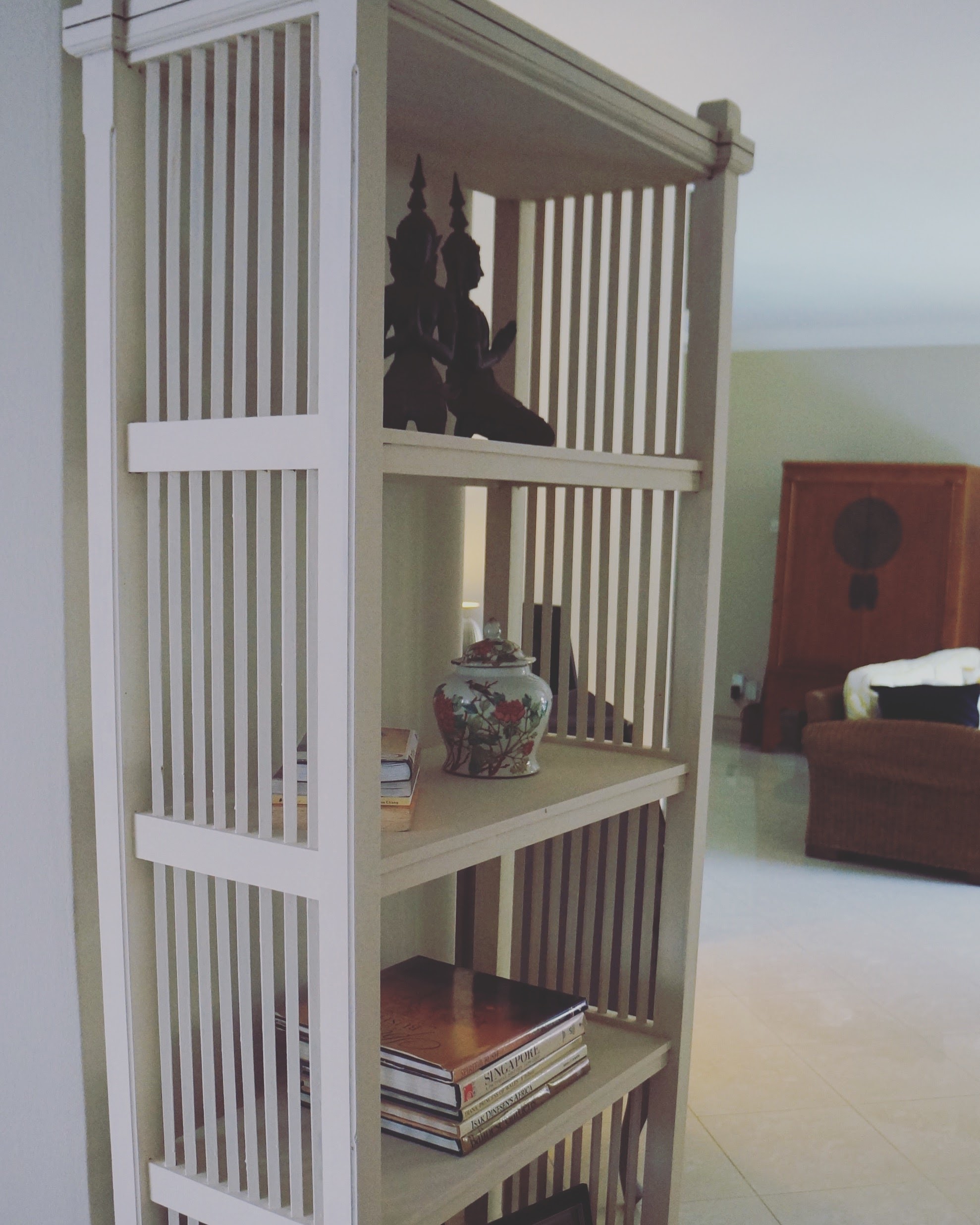 Painted bookshelf