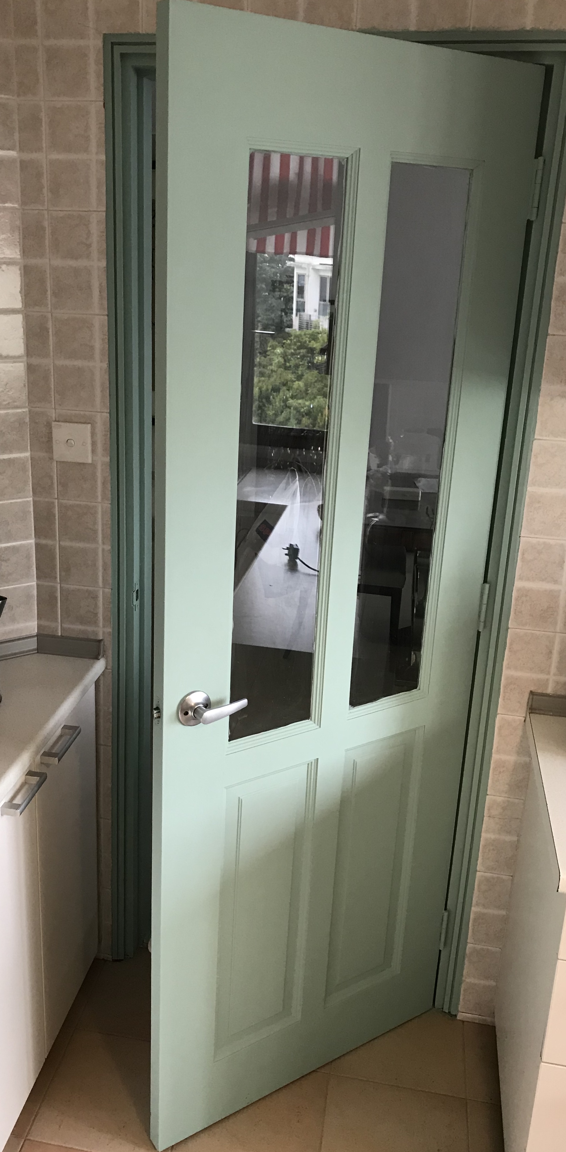Sea Glass on the kitchen door