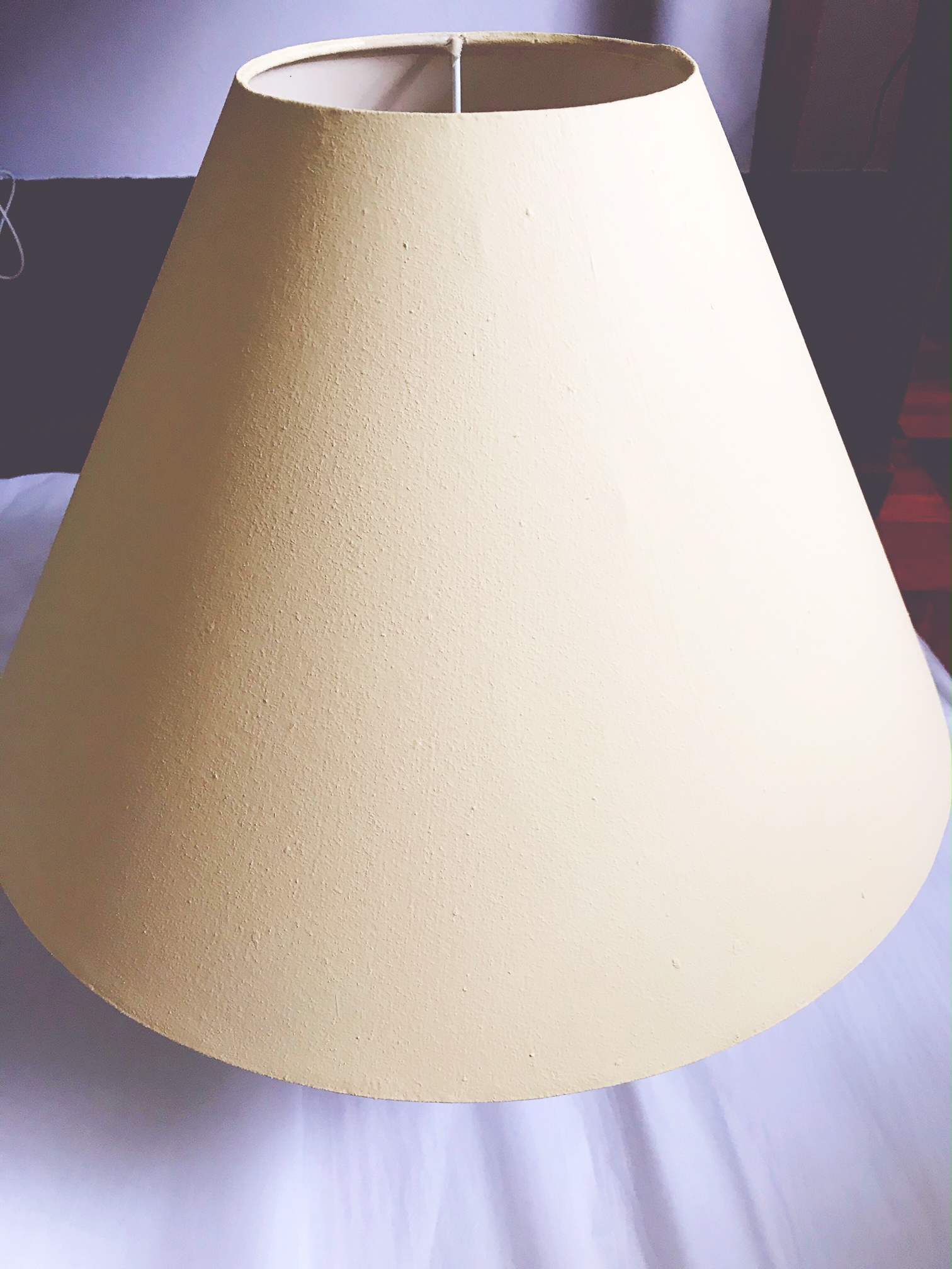 Chalk Painted lampshade.