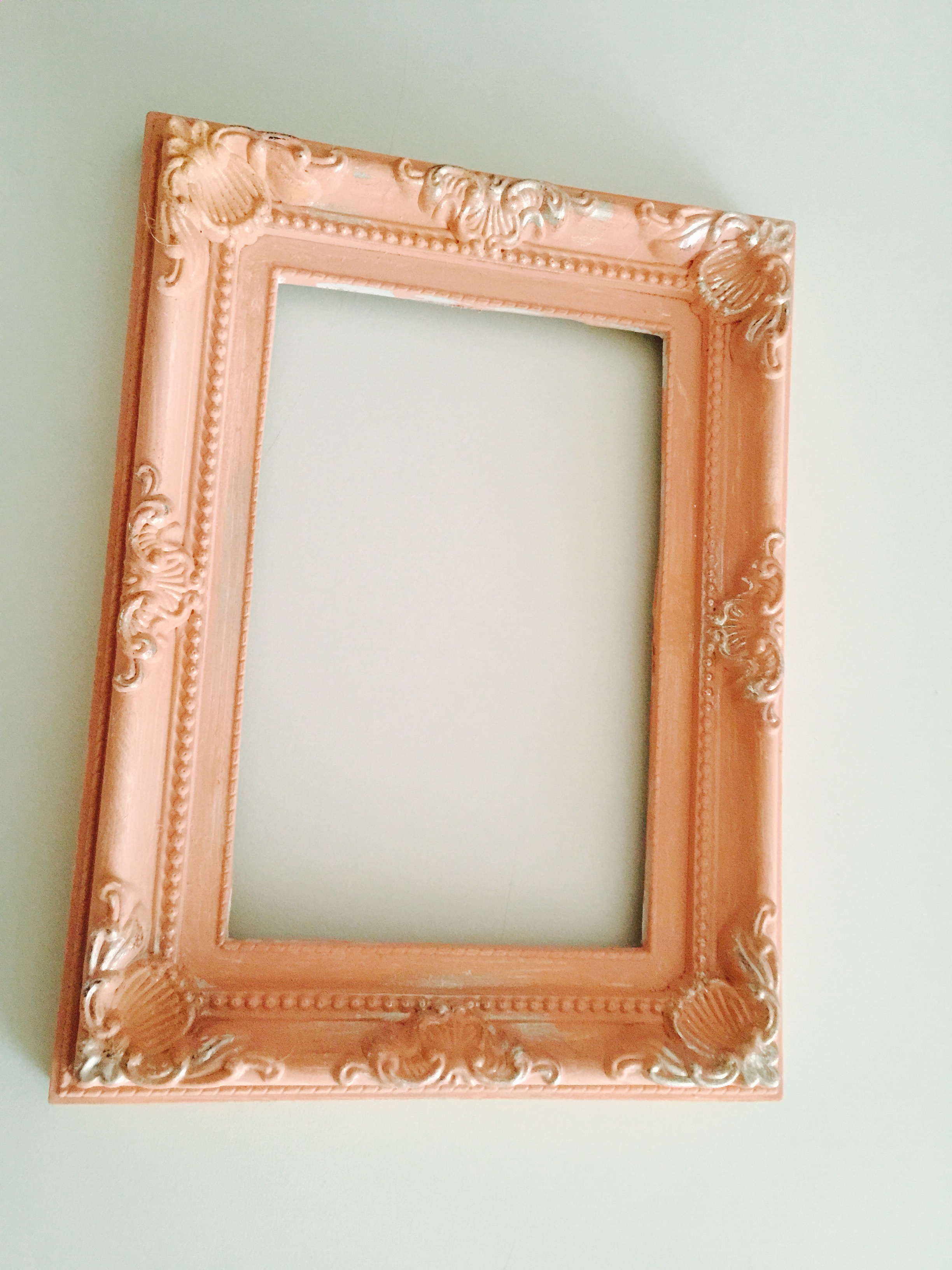 Chalk painted plastic picture frame.