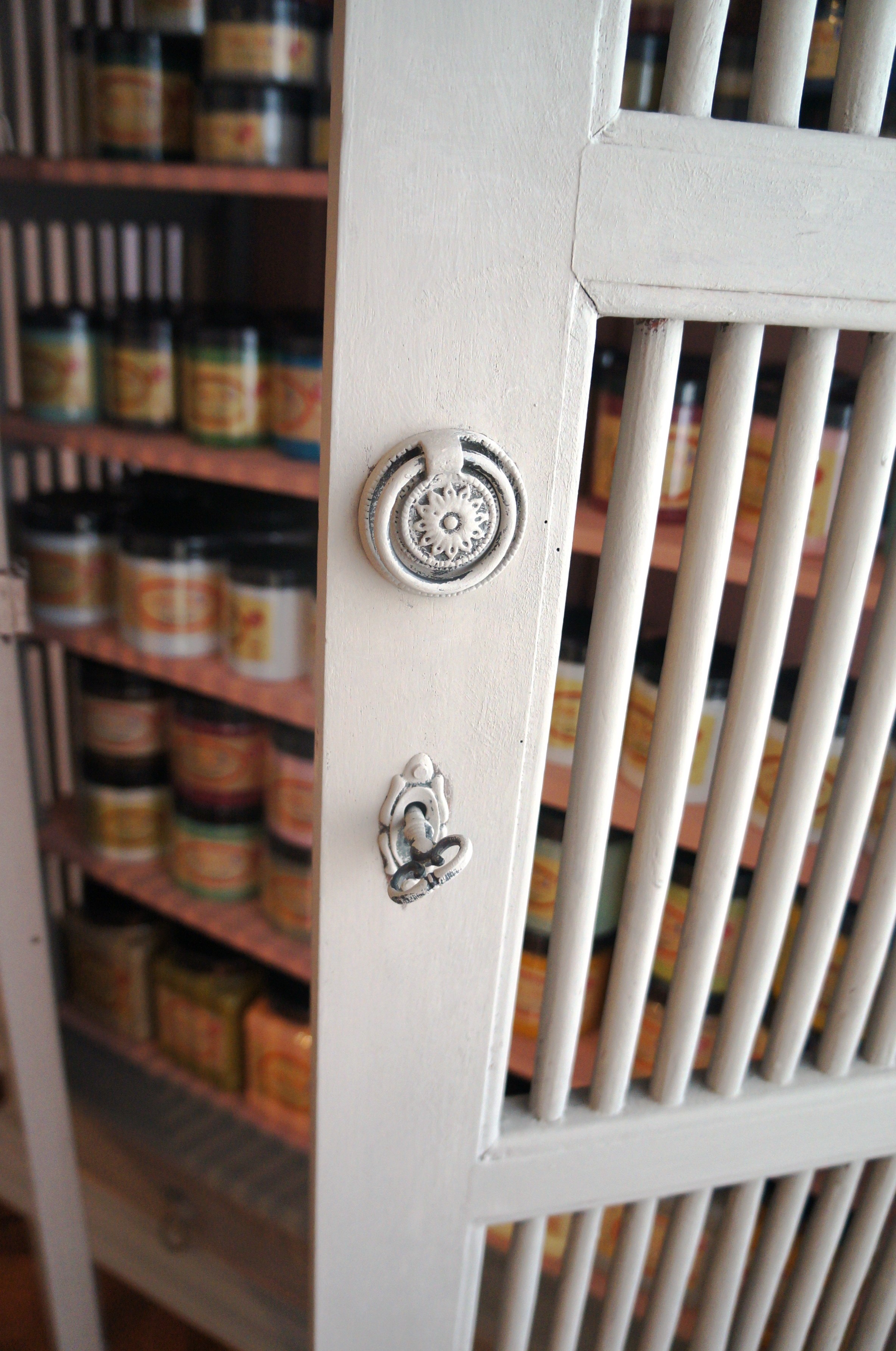 Cabinet chalk painted.