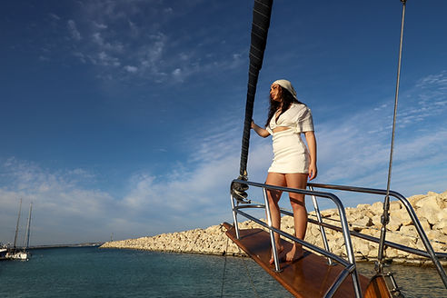  Fashion photoshoot on a boat