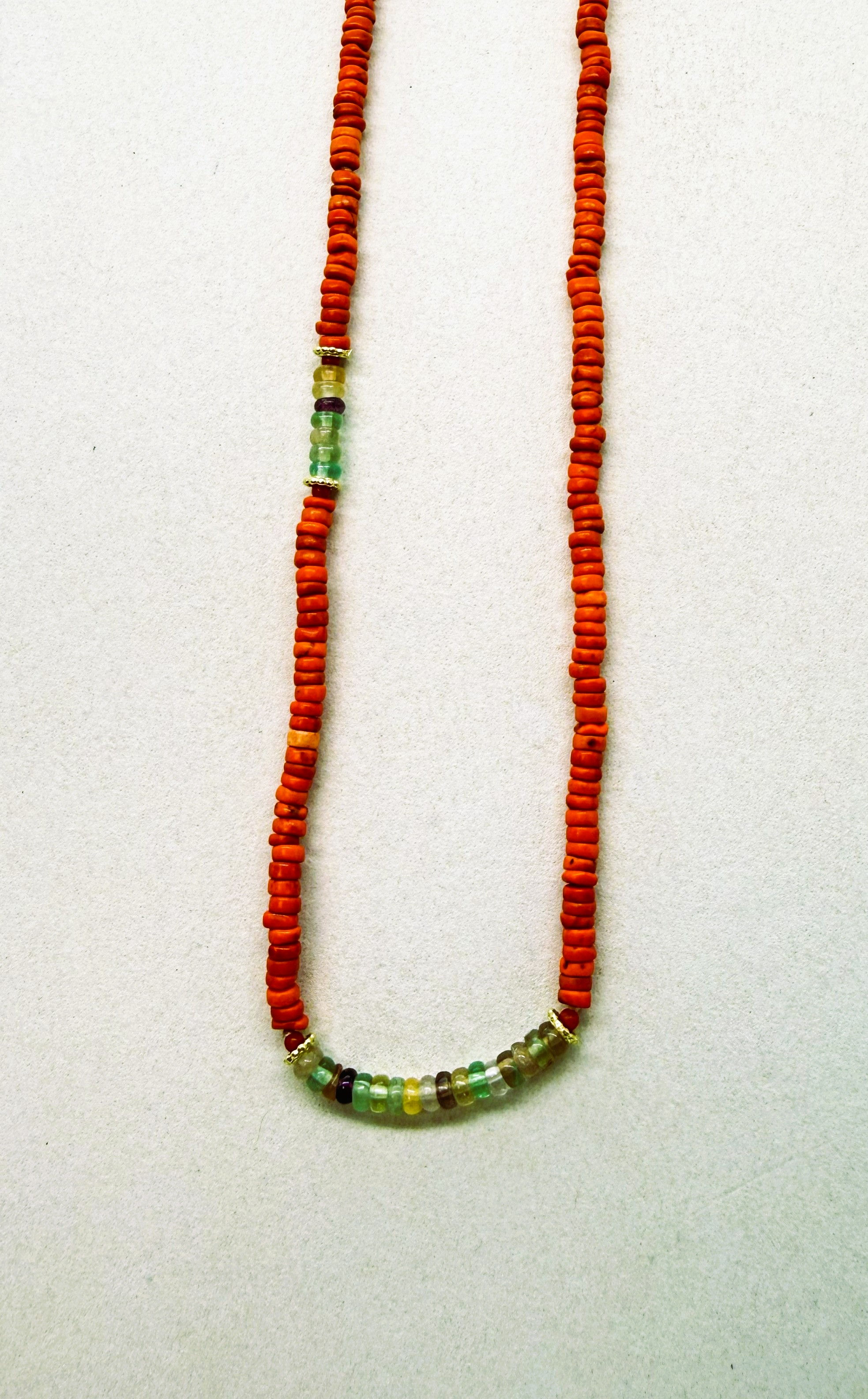 Corals and Fluorites necklace
