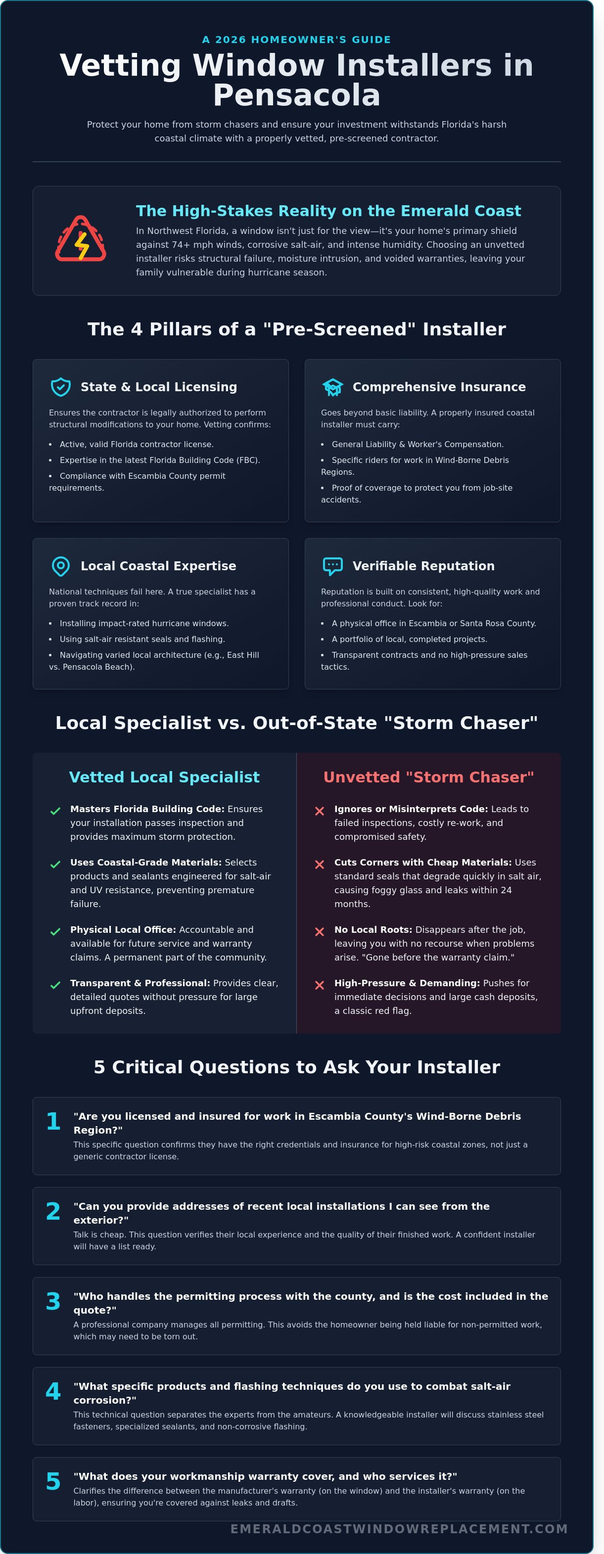 Find pre-screened window installers Pensacola