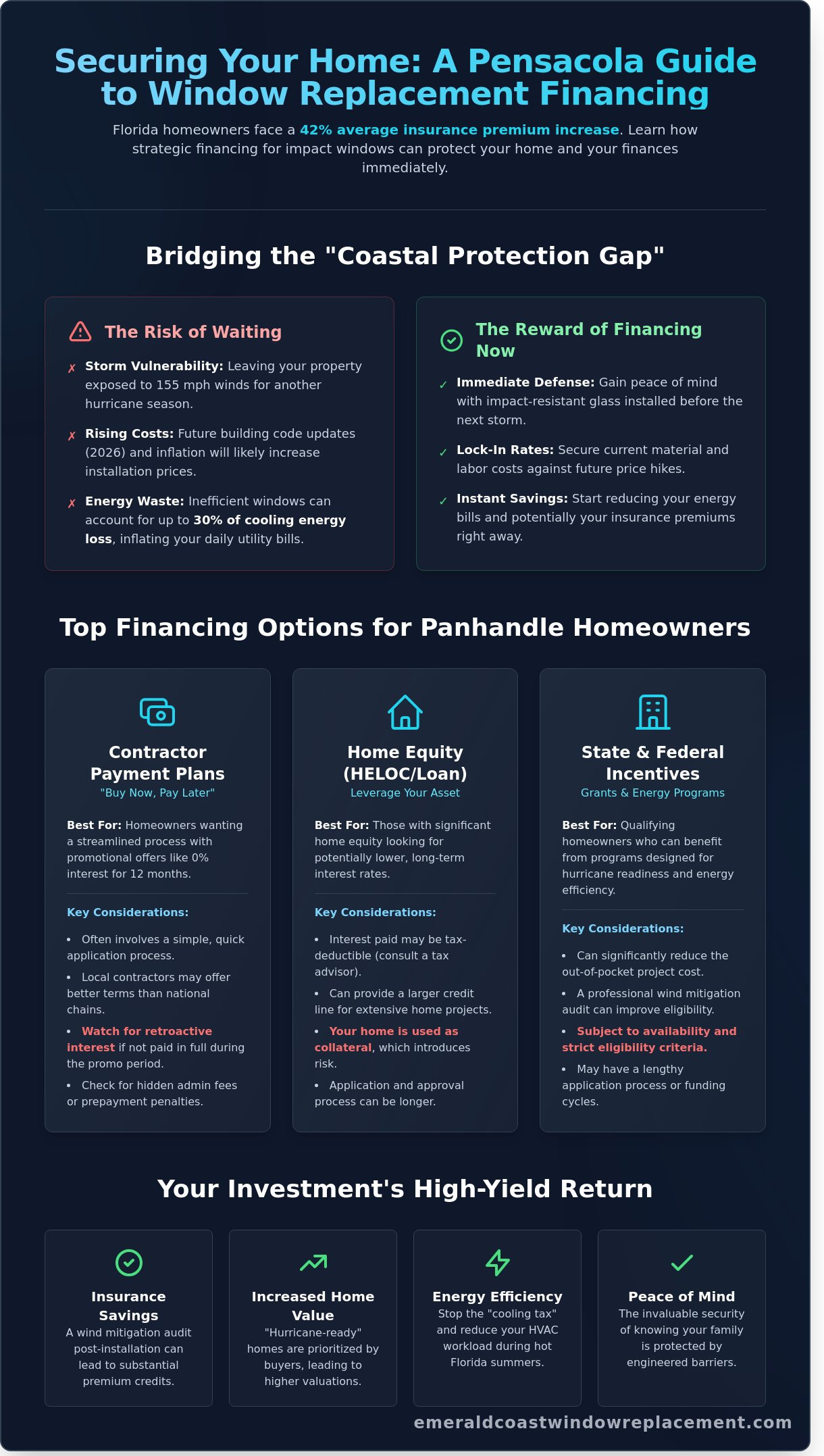 Pensacola window replacement financing options