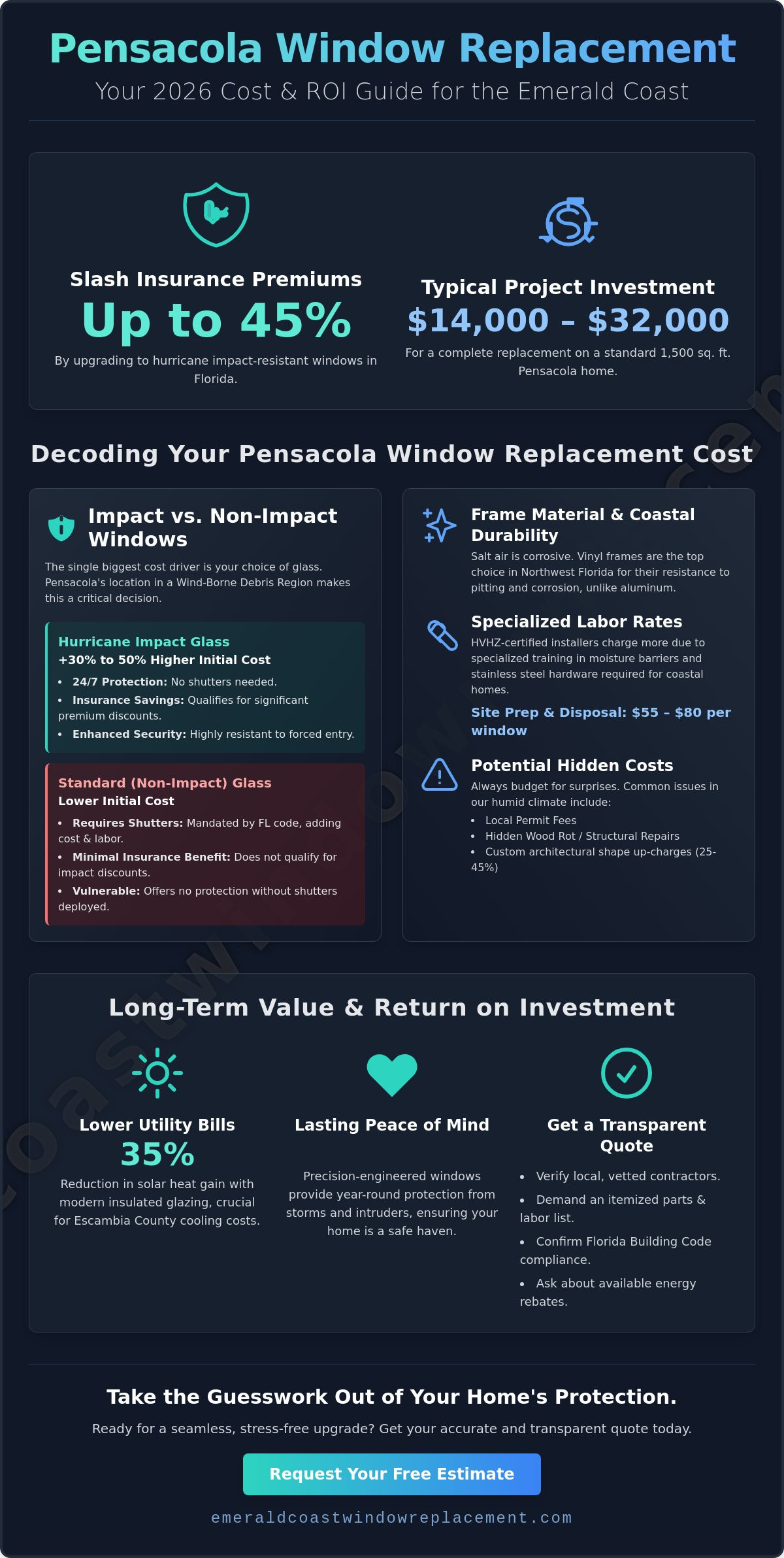 Cost of replacing windows in Pensacola