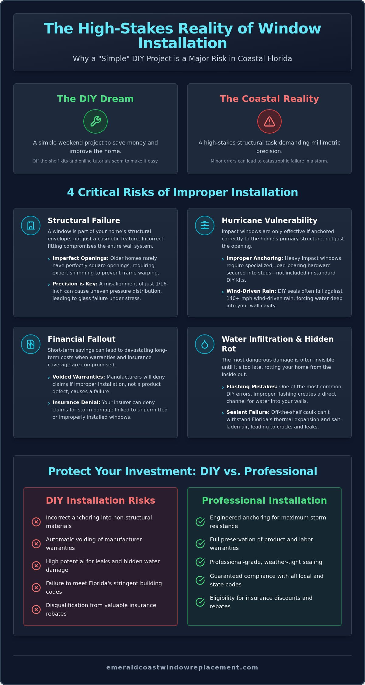 Risks of diy window installation