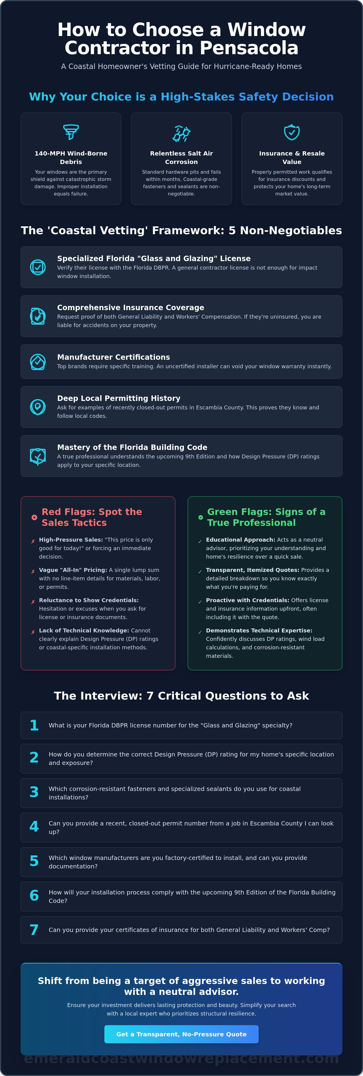 How to choose a window contractor in Pensacola