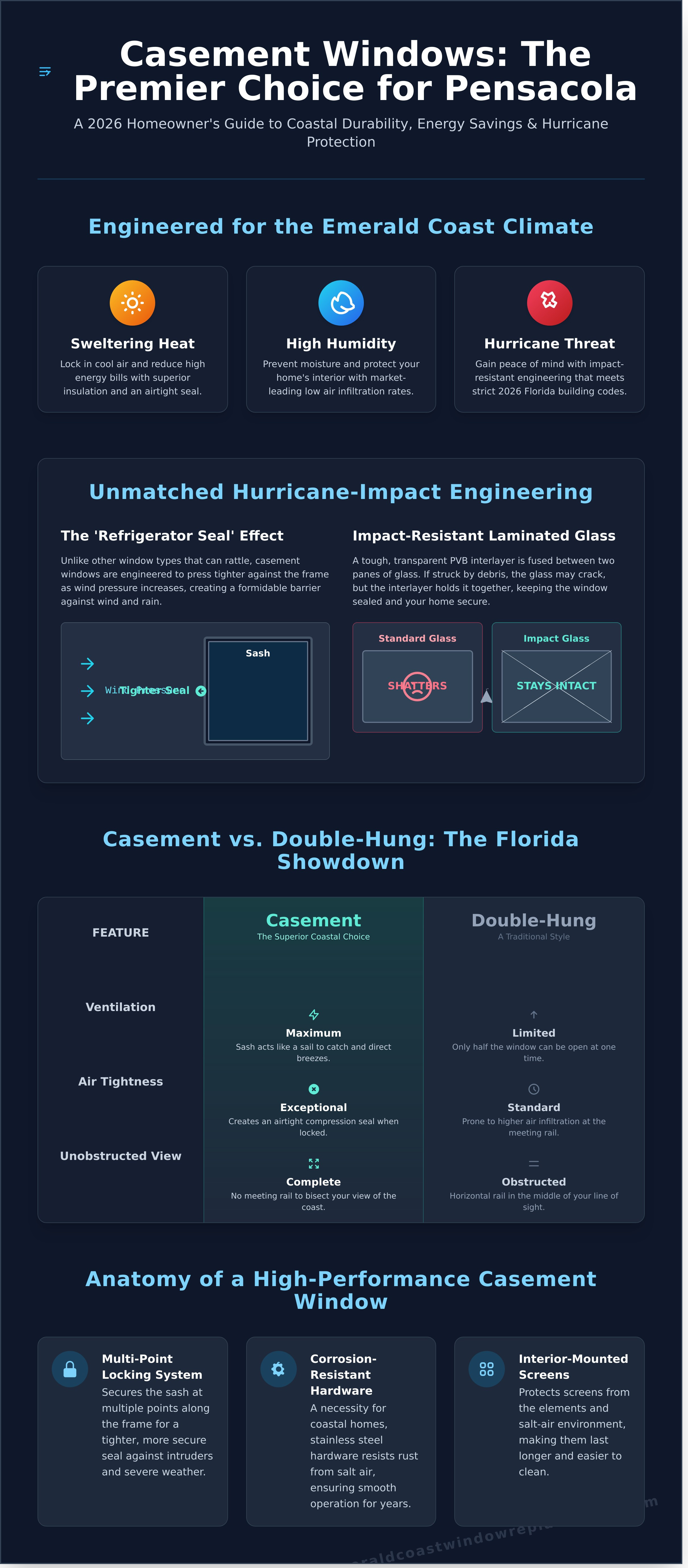 Casement windows infographic - visual guide