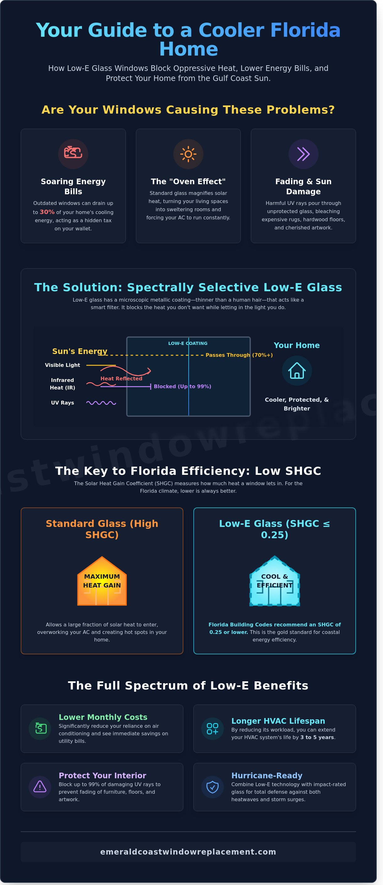 Low e glass windows