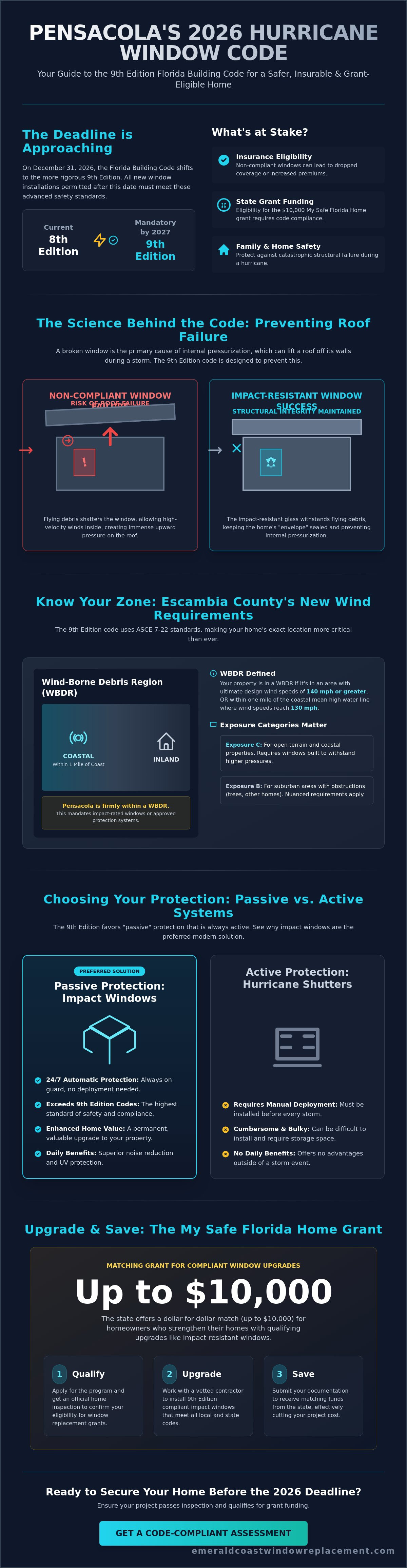 Pensacola hurricane window building codes 2026