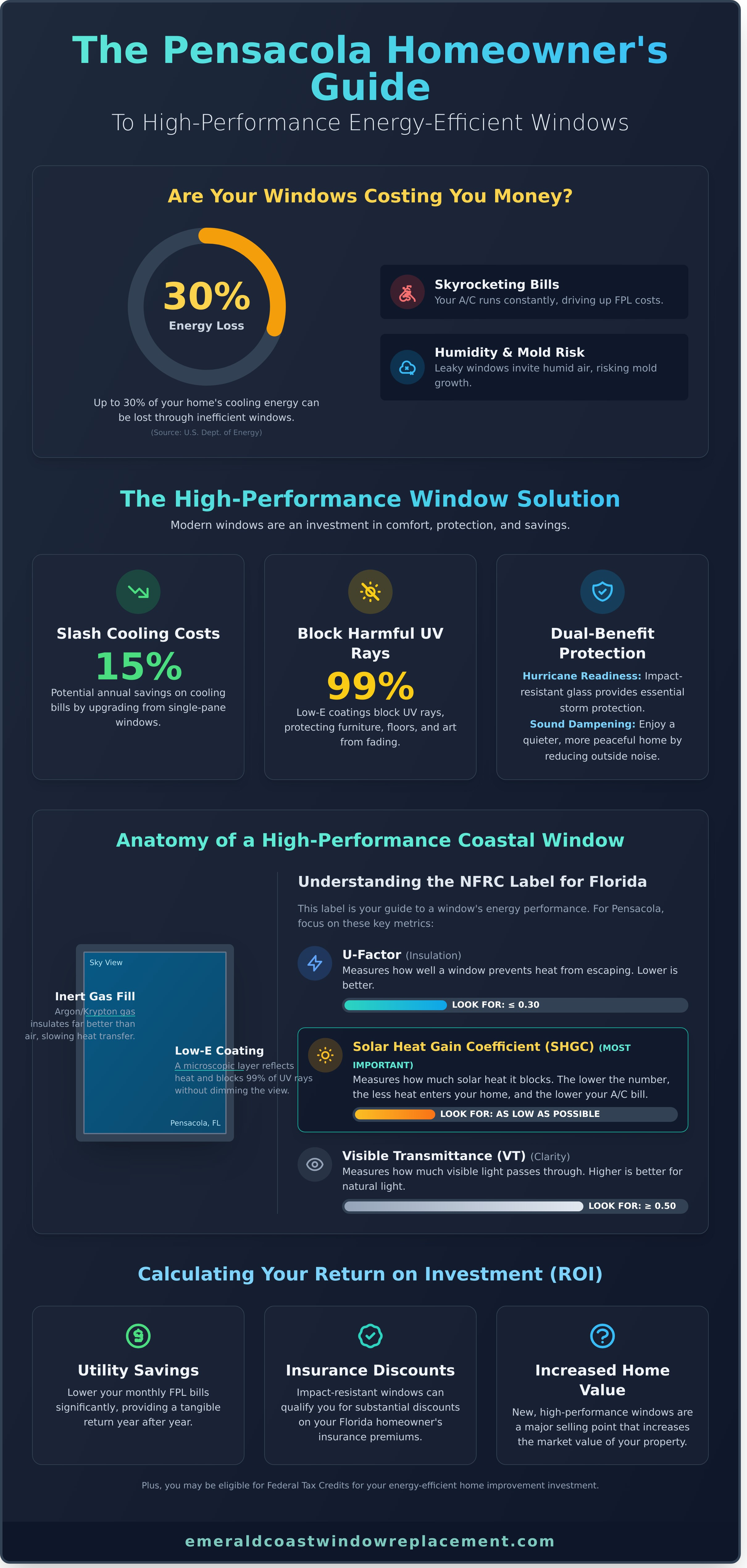 Energy-efficient windows infographic - visual guide