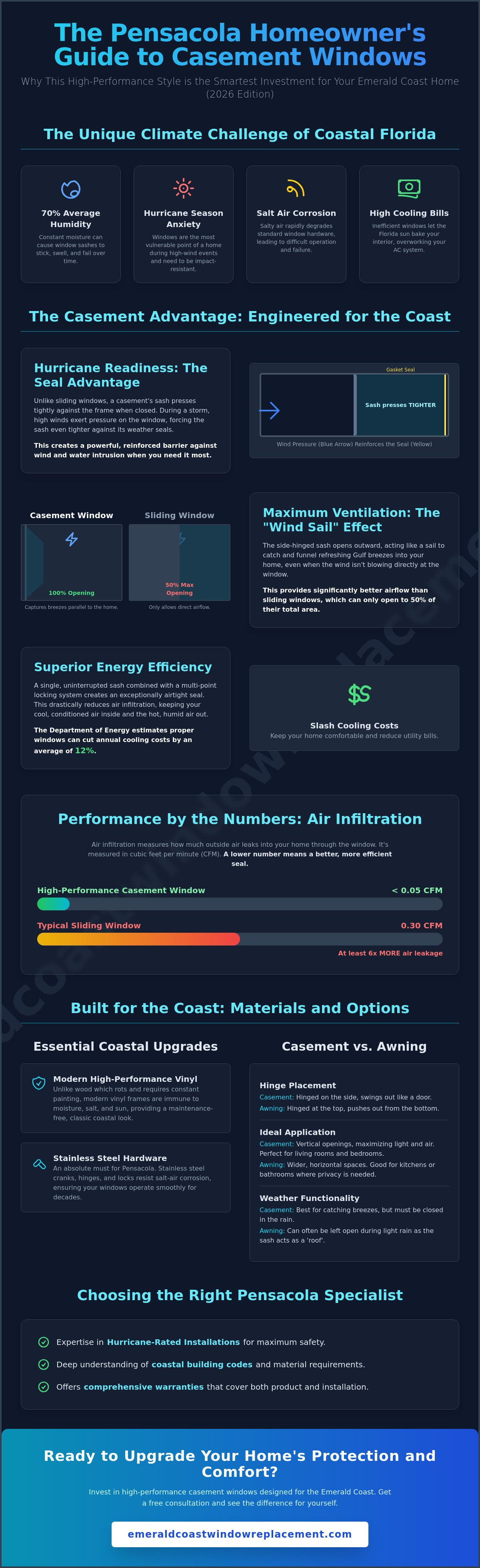 Casement windows Pensacola