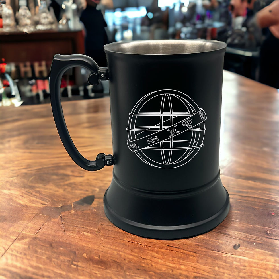 Thumbnail: 77-Black Steel Tankard and Silk lined Box