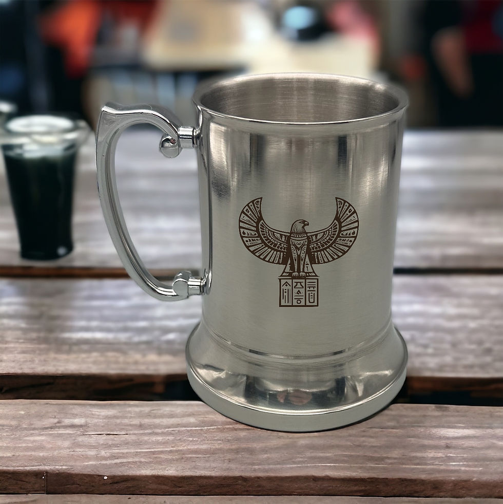 Thumbnail: 15SR - Personalised Metal Tankard with Silk-Lined Box