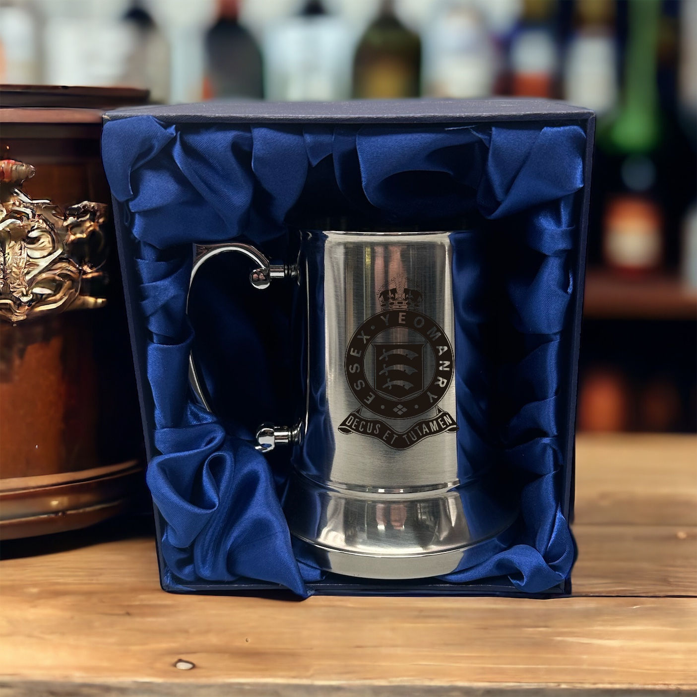 71SR - Personalised Metal Tankard with Silk-Lined Box