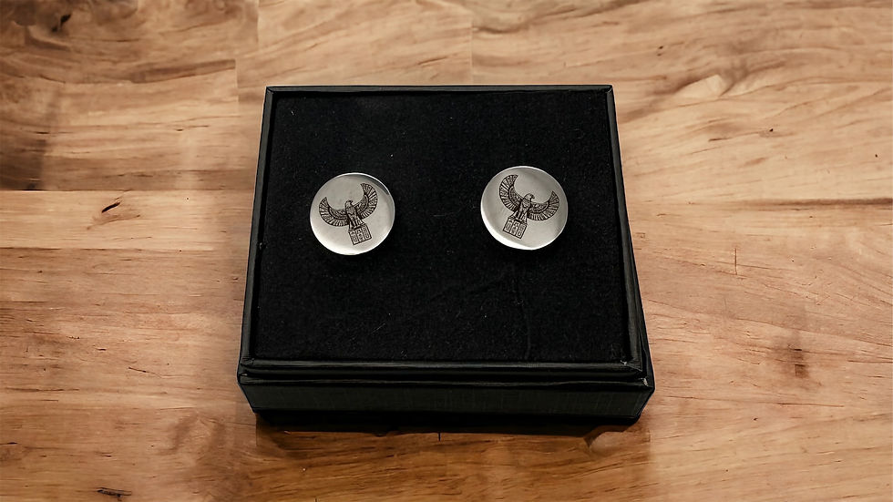 Thumbnail: 15SR - Personalised Polished Steel Cufflinks