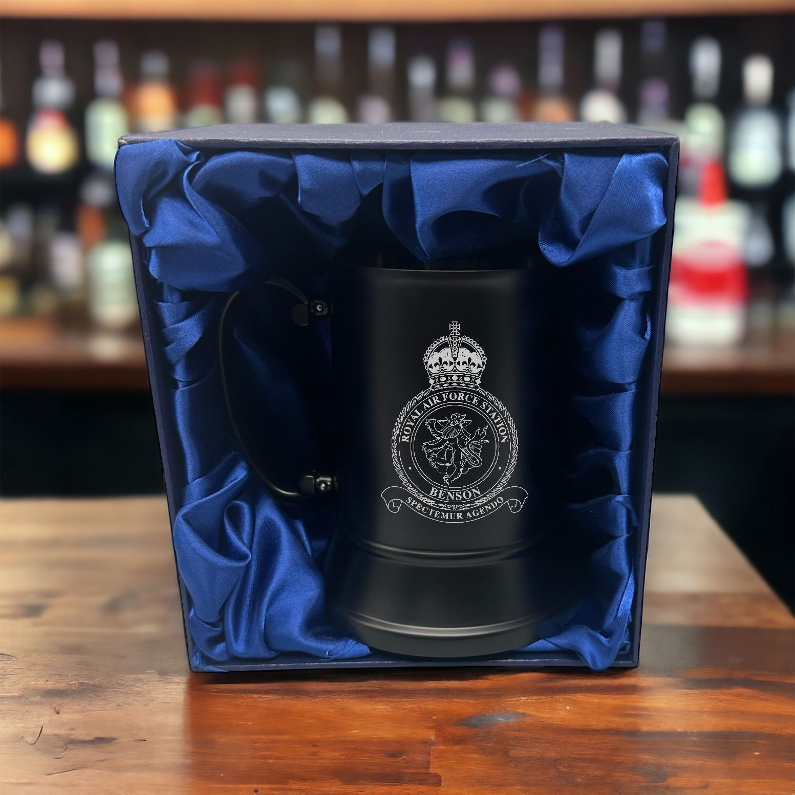 JAC - Black Steel Tankard and Silk lined Box