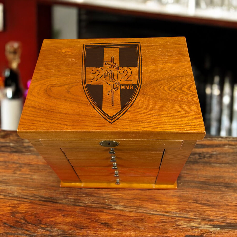 Thumbnail: 202 - Wooden Clutter Box - Personalised Military Keepsake Box