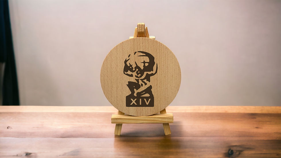 Thumbnail: 14SR - 6  Wooden Coasters & Wooden Holder