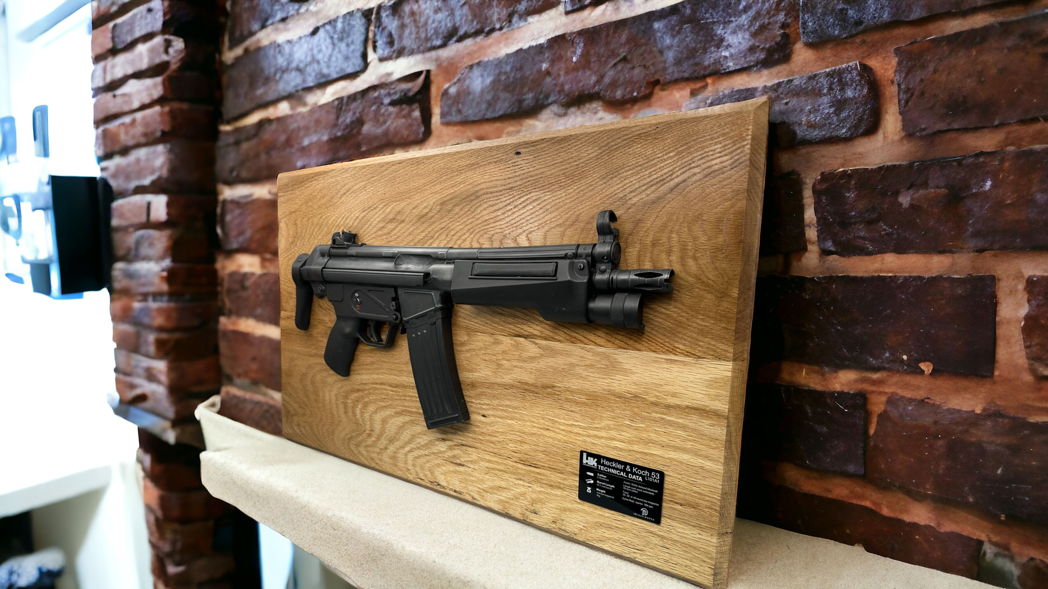 DMS - Cold-Cast HK 53 Full-Scale Replica Mounted on Oak Plaque