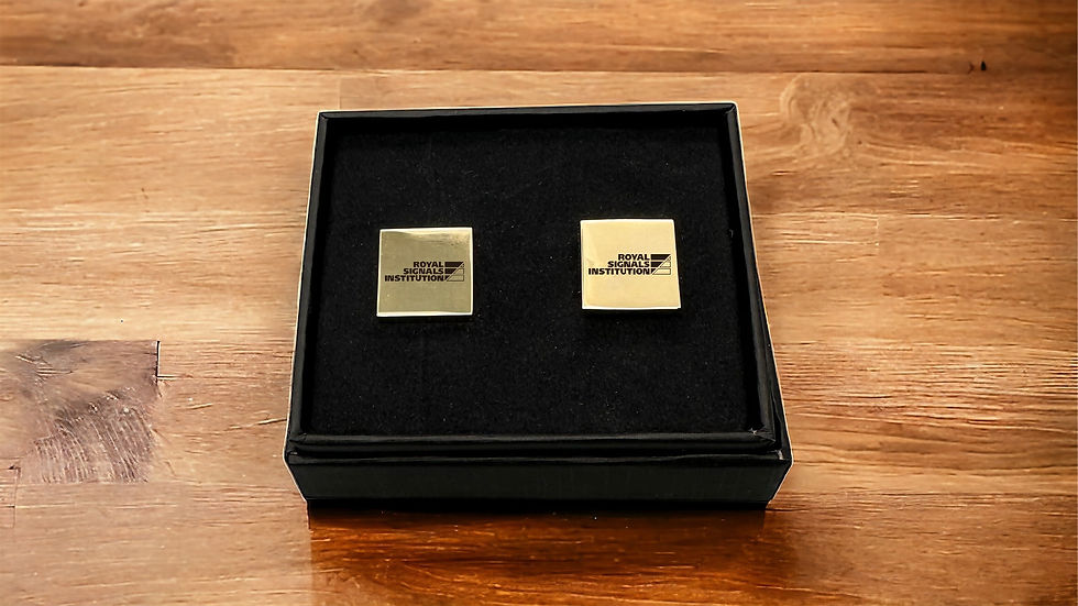 Thumbnail: RSC - Personalised Polished Steel Cufflinks