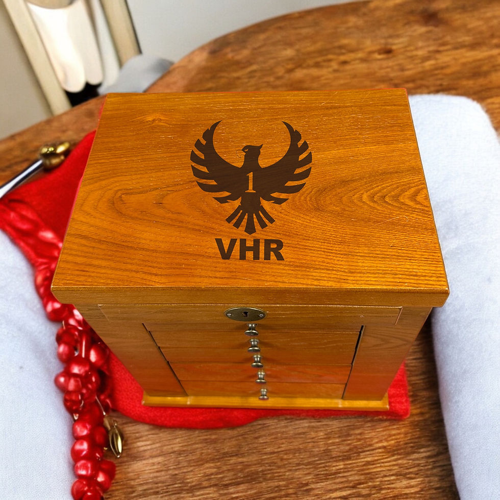 Thumbnail: 1MI - Wooden Clutter Box - Personalised Military Keepsake Box