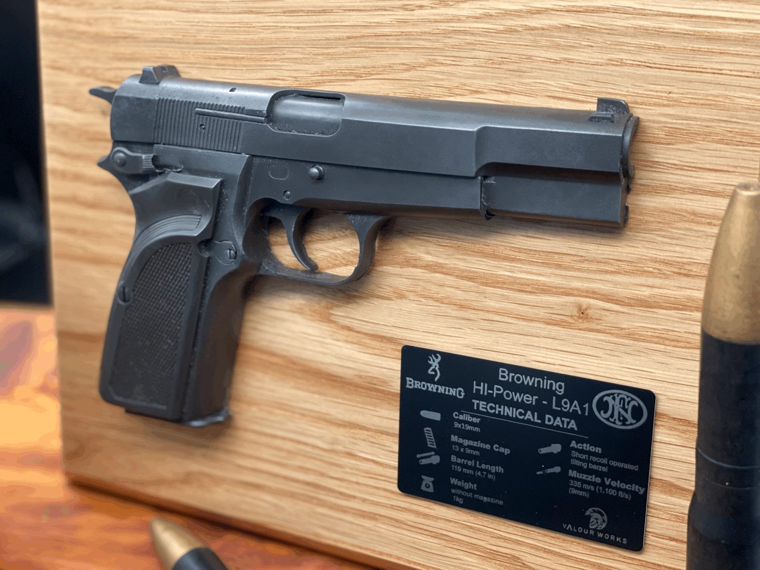 17RLC - Browning High Power L9A1 Cold Cast Half Weapon