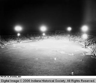 Memorial Stadium Baseball at Night