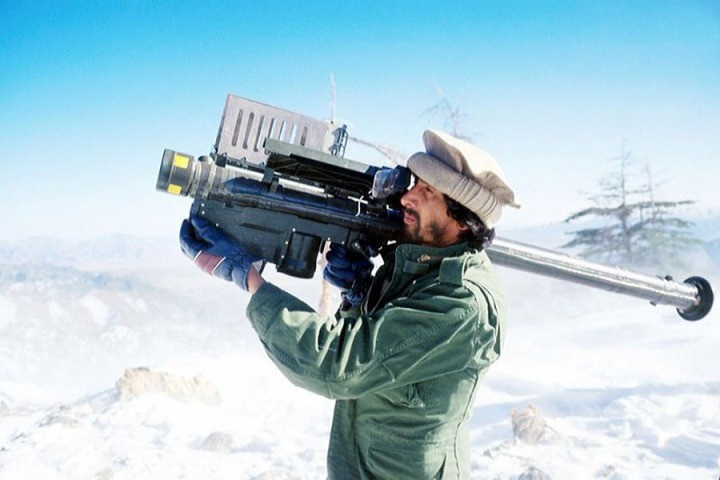 Iconic photo of an Afghan mujahadeen with Stinger