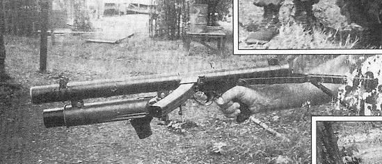 Sterling with XM148 underbarrel grenade launcher